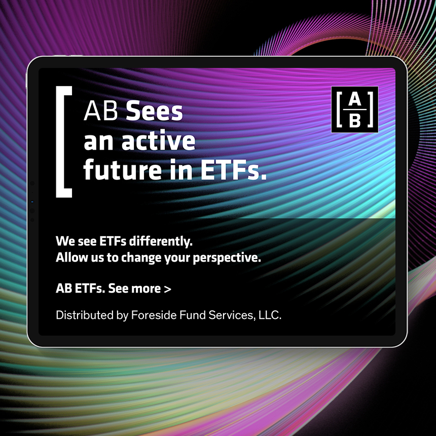 AB ETF's campaign on ipad