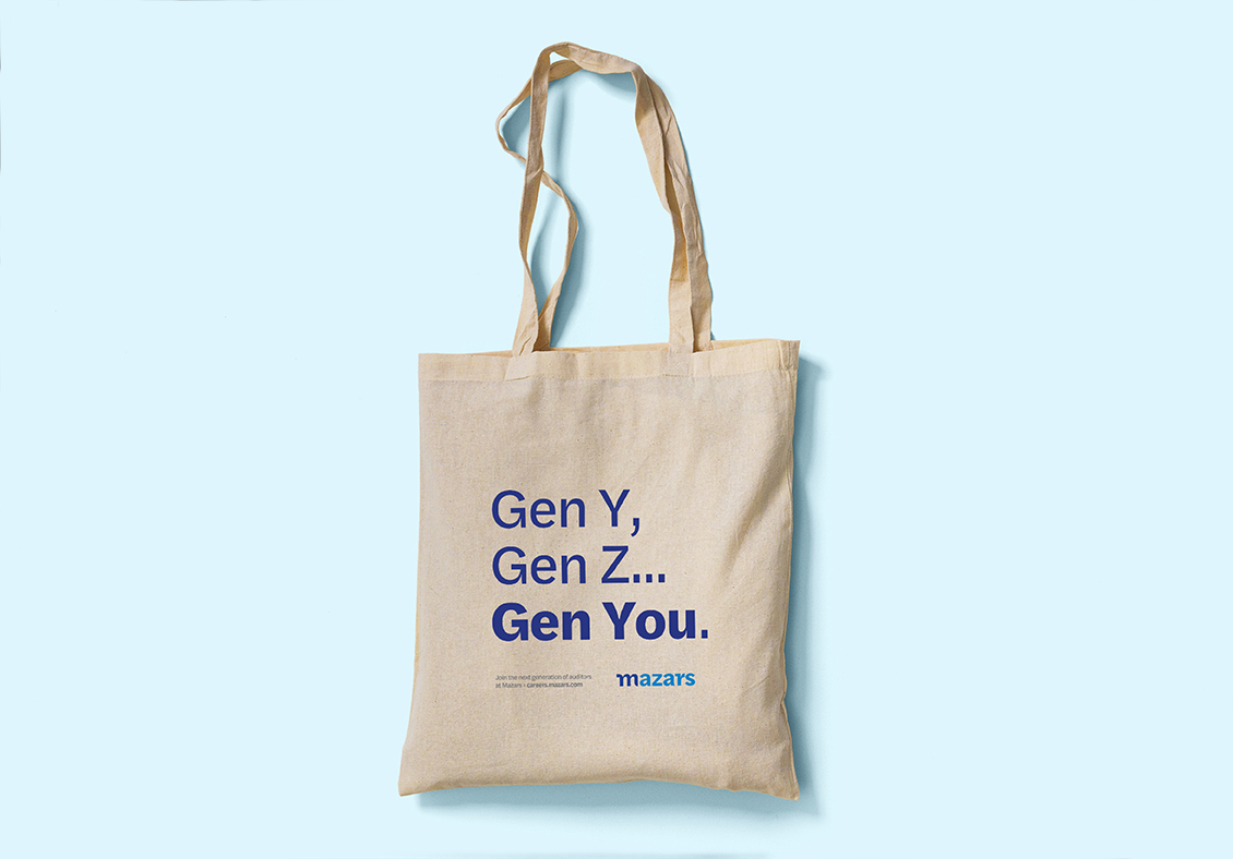 Forvis Mazars EVP Gen You on tote bag