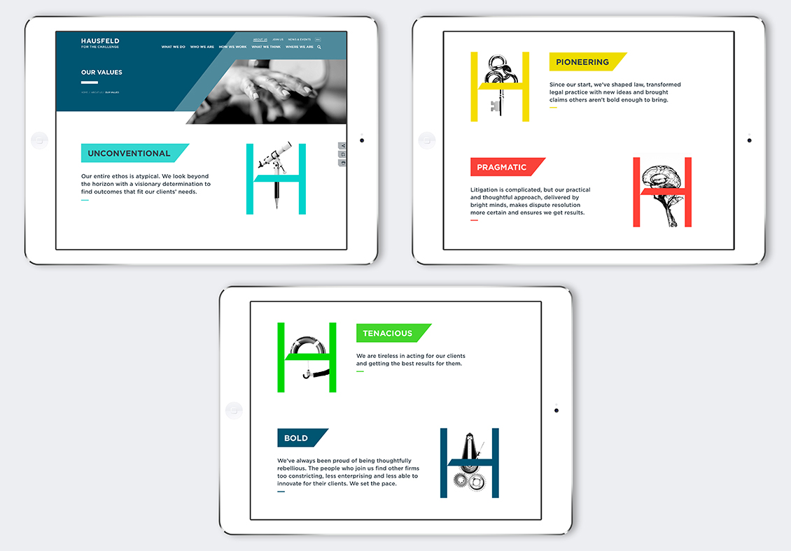 Hausfeld branding on tablets