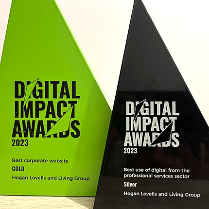 Hogan Lovells awards from Digital Impact awards