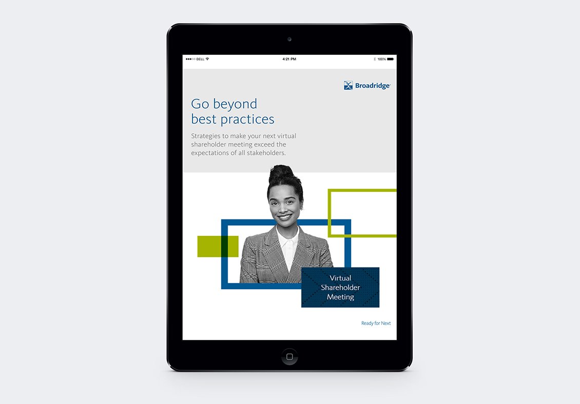 Broadridge VSM digital ad on ipad