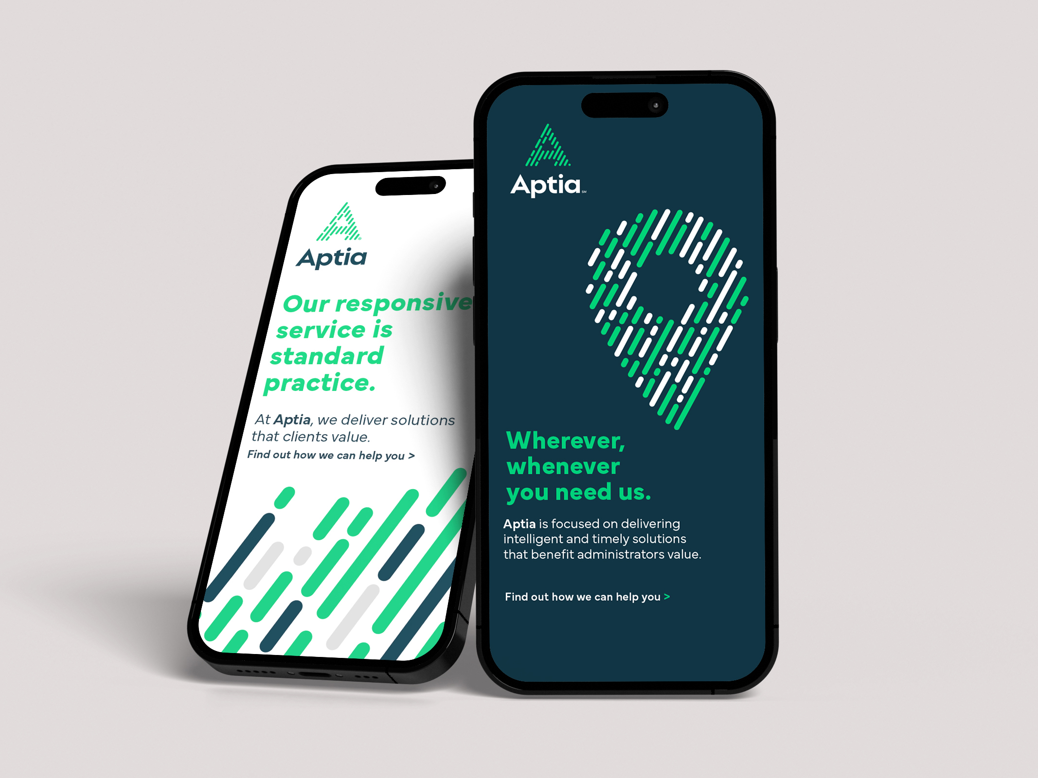 Aptia brand on a mobile phone